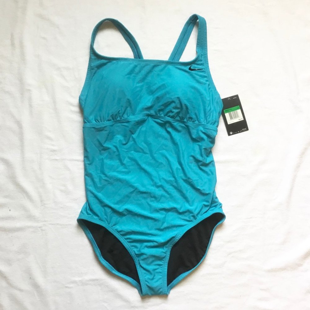 Nike One Piece Powerback Swimsuit, turquoise, NWT